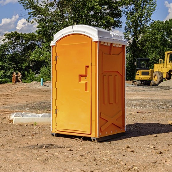 can i customize the exterior of the portable toilets with my event logo or branding in Sangamon County